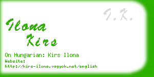 ilona kirs business card